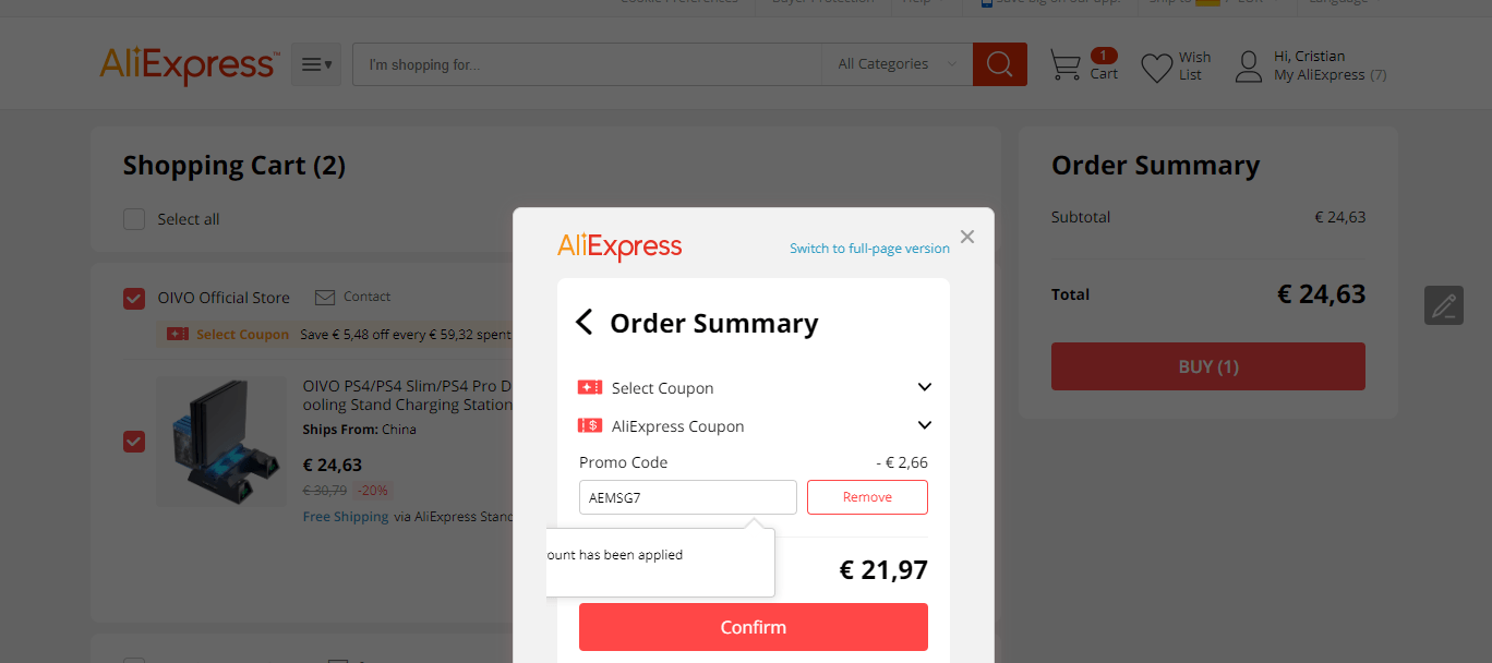 Aliexpress cod reducere $3